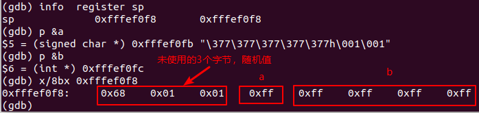 符号位扩展gdb信息