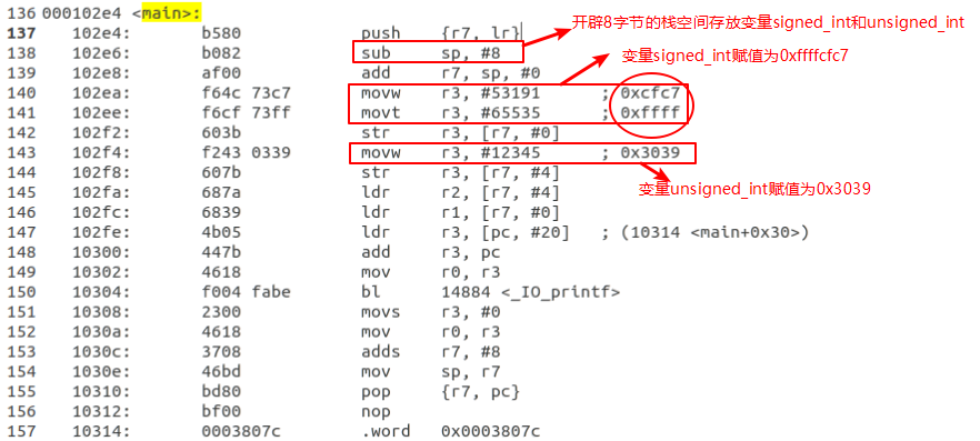 main函数的汇编代码